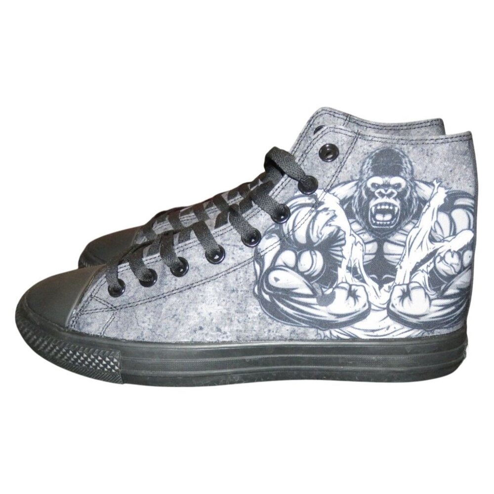 RAAD Shop Beast Mode On Black Camo High Top Canvas Sneakers men 9.5 women 11